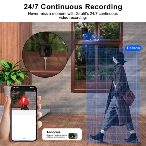1080P WiFi Surveillance Cam with Night Vision & Motion Detection Mini Cube Camera Two-Way Audio for Indoor & Outdoor Monitoring