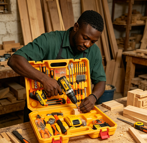 Electric Drilling Machine Tools Multi-functional Impact Drill Screwdriver Household Hardware Tool Set