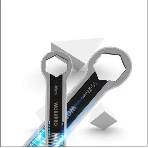 Spanner Wrench 11-27mm Stainless Steel Double Ended Multi-functional Flexible Rotating Mechanics Fastener Repair Hand Tools