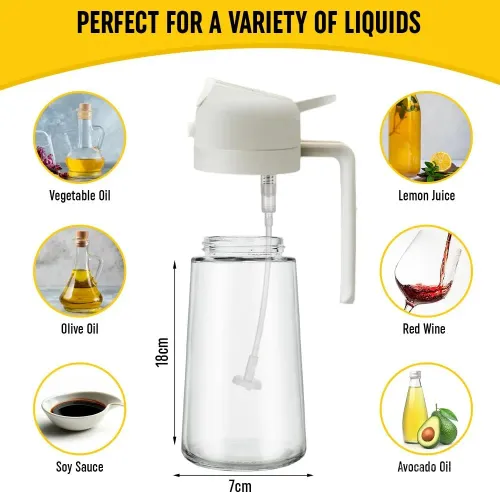 2in1 500ml Oil Sprayer Oil Spray Bottle Oil Tank BBQ Kitchen Baking BBQ Picnic Kitchen Tools