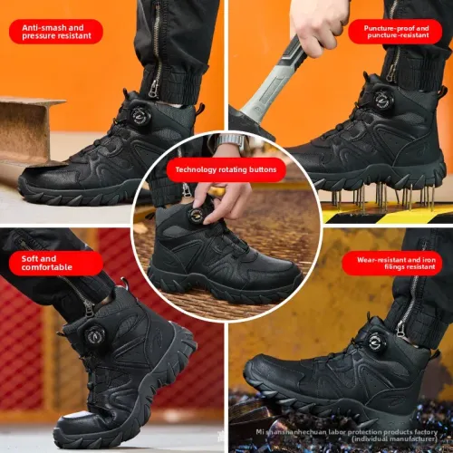 Anti smashing and anti stabbing sports safety shoes