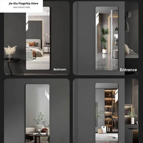 Flexible & Shatterproof Acrylic Safety Mirror – Self-Adhesive Wall Mount, No Drilling Needed for Bedroom, Wardrobe, Dorm Room (Full Body Fitting Mirror)