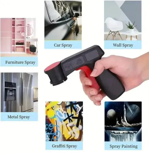 3Pcs Portable Spray Paint Handle, Universal Reusable Car Color Changing Film Pasting Self Spraying Hand Spray Gun
