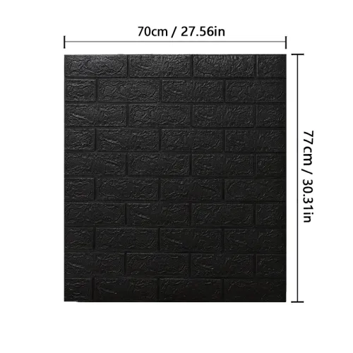 77cm*70cm 3D Self-adhesive Wallpaper Waterproof Brick Retro Wall Stickers