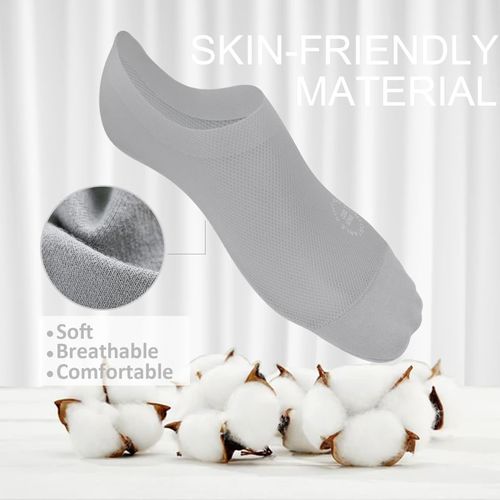 🔥The Secret to Odor-Free Feet🧦 — 6-Pair Pack of Invisible, Non-Slip Socks: Breathable Low-Cut Design with Anti-Slip & Moisture-Wicking Features