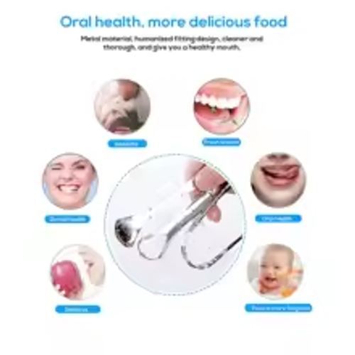 Premium 1pcs 3pcs Metal Tongue Scraper Cleaner for Adults Kids Portable Stainless Steel Tongue Scrapers Brushes for Removing