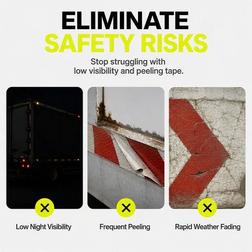 5m*50mm Waterproof Self-Adhesive Safety Strip with Prismatic Reflectivity