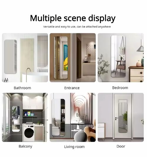 Self-adhesive flexible acrylic wall mirror
