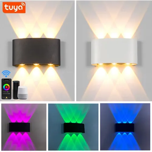 Ambient wall light changes color, WiFi app controls the up and down lights