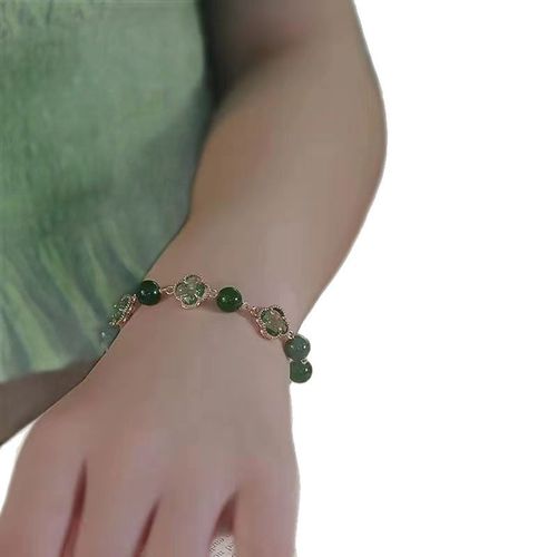 The Wizard of Oz Sparkling Green Candy Diamond Bracelet Four-Leaf Clover Bracelet Dream Series Jewelry
