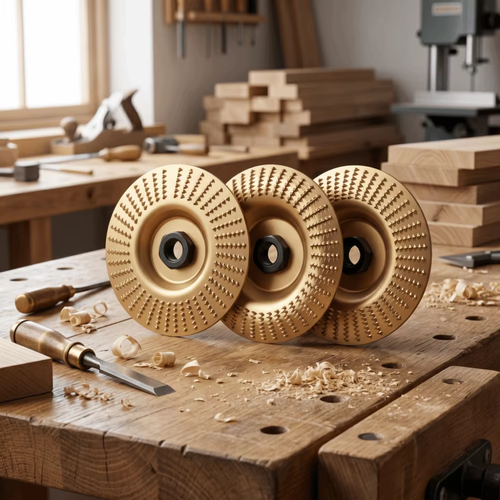 3 Sets (9PCS) 100mm Wood Carving Disc Set for Angle Grinder – Flat, Curved & Slanted Grinding Wheels