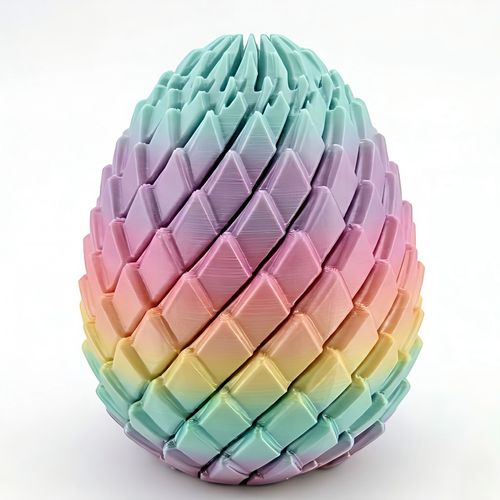 3D Printing Dragon Egg Stress Relief Model, Deformable Twist Egg, Creative Stress-Relief Gadget Desk Ornament