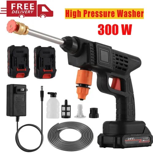 Cordless High Pressure Car Washer Spray Water Gun 12000mAh Battery