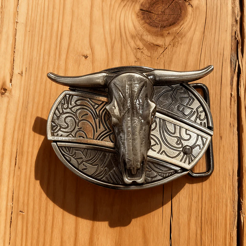 Vintage Metal Belt Buckle For Men  Stylish Engraved Animal Buckle Novelty Buckles Accessories