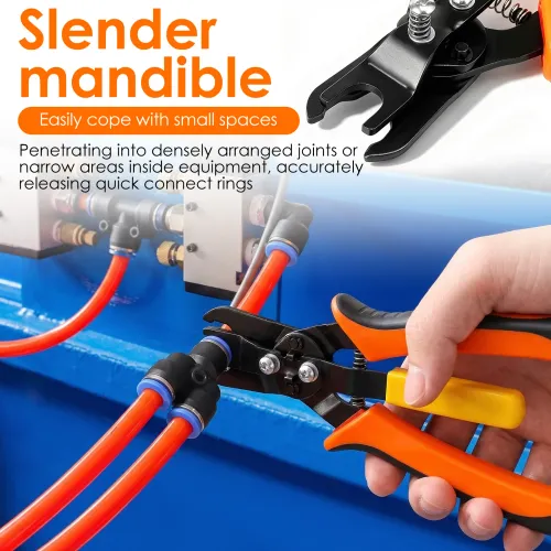 Pneumatic Disconnect Tool Set Push-to-Connect Pneumatic Fittings Removal Tool Quick Air Hose Disconnect Pliers for Maintenance