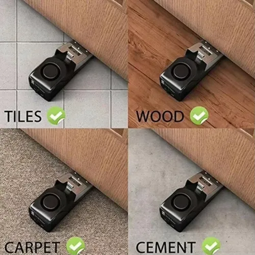 Door Stopper Alarm Portable  Wedge Security Floor Door Stops Adjustable Sensitivity for Home Dormitory Traveling