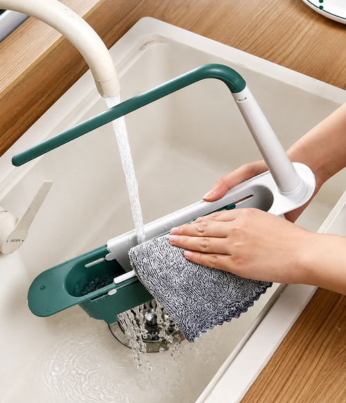 Sink Drain Rack Storage Basket Kitchen Gadgets Telescopic Sink Shelf Sinks Organizer Soap Sponge Holder Accessories Tool
