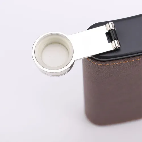 Luxury Pocket Hip Flask Leather Covered Stainless Steel Flask