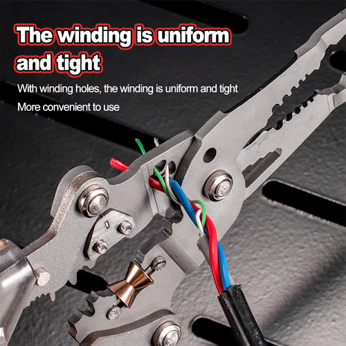 Foldable Electrician Pliers 18 in 1 Wire Stripper Cable Cutting Crimping Tool with Voltage Tester Wire Winding Repair Hand Tool