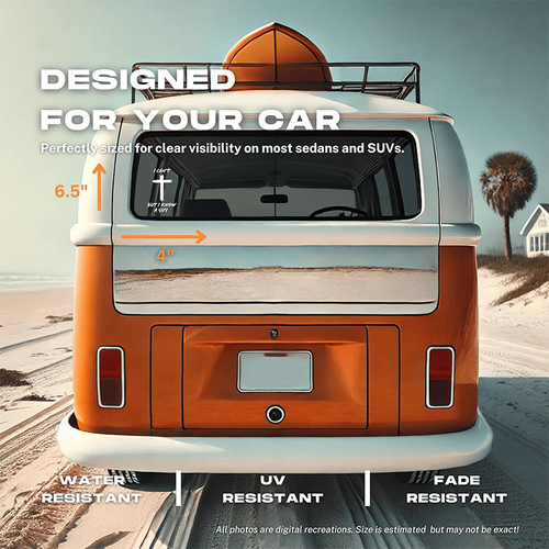 🔥Last day special offer, 40% off!! 💥✝️Cross car sticker 3piece