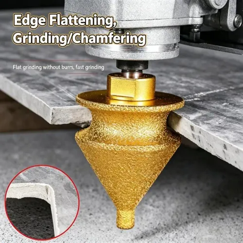 4-in-1 DiamondChamfering Tool 38 mm opening Diamond Chamfering Bit for Grinder – Multi-Function, Brazed Diamond, Universal Fit