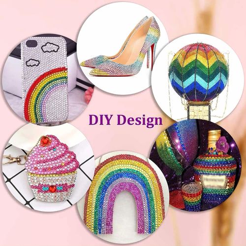 40 Colorful DIY Resin Rhinestone Kit Multicolor 3mm Flatback Gems with Tools and Glue for Nail Art Clothing Shoes Phone Case Crafts