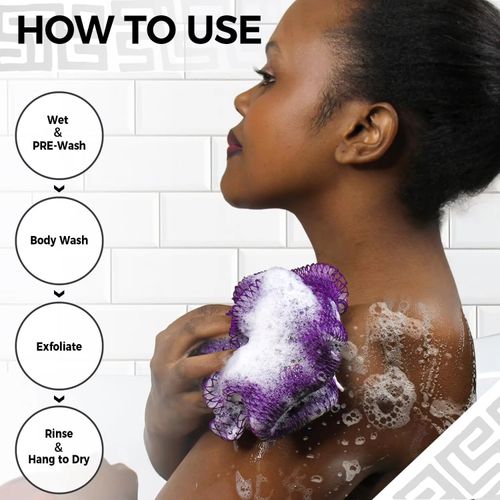 Exfoliating sponge for body washers