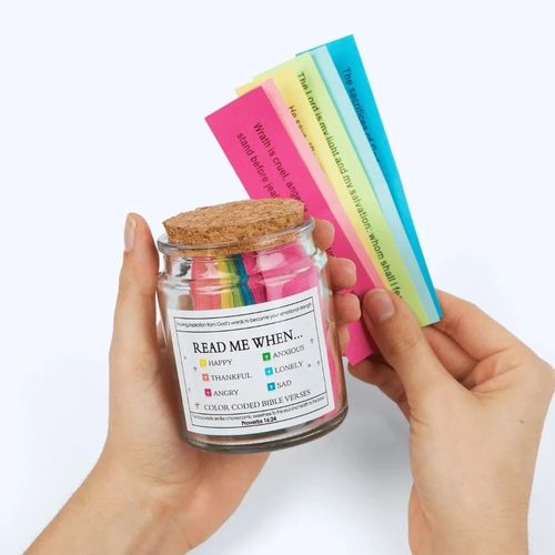 color coded bible verse jar 🙏🏿✝️