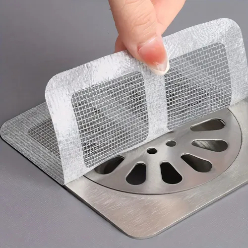 10Pcs Floor Drain Sticker, Insect-proof Self-adhesive Bathroom Hair Filter Net, Sewer Filter, Kitchen Anti-blocking Mesh Net
