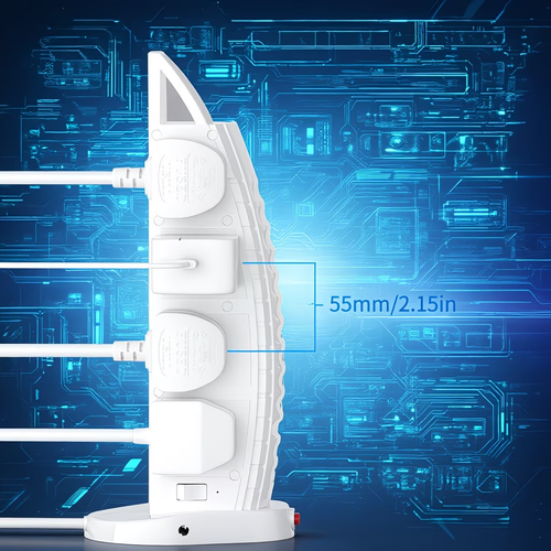 8 Way Multi Plug Extension Tower with 6 USB Ports