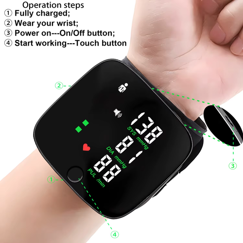 Wrist blood pressure monitor