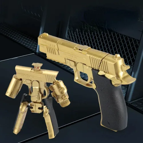 New type of deformation gun alloy assembly robot diamond mechanical puzzle model