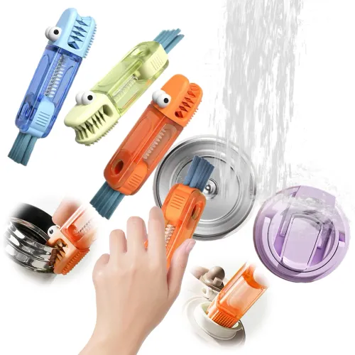 3 In 1 Multifunctional Cleaning Brush Tiny Bottle Cup Lid Detail Brush Straw Cleaner Tools Household Kitchen Cleaning Tool