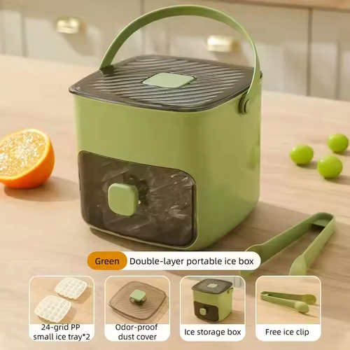 Press the ice cube tray to store and make ice – a two-in-one design.