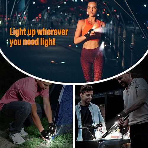 1 Pair LED Flashlight Waterproof Gloves