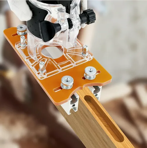 2 in 1 Wood Router Slotting Locator Accurate Slotted Base Slotting Machine Bracket Edge Trimmer Milling Curve Cutting Tools