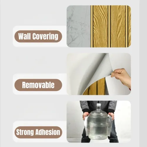 10pcs Luxury Wood Grain Wall Panels with Gold Trim Self Adhesive Wallpapers Home Decorative