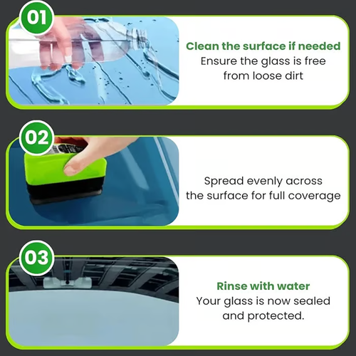 🚗Car Oil Film Cleaner Brush🧹 – Clear Vision Glass Cleaner✨ Removes Grease for Safe Driving!✅
