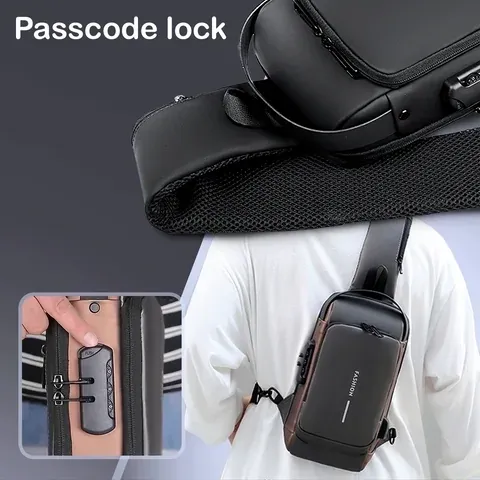 Anti-theft sports bag with USB charging secure, practical, and lightweight perfect for travel, commuting, and outdoor activities.