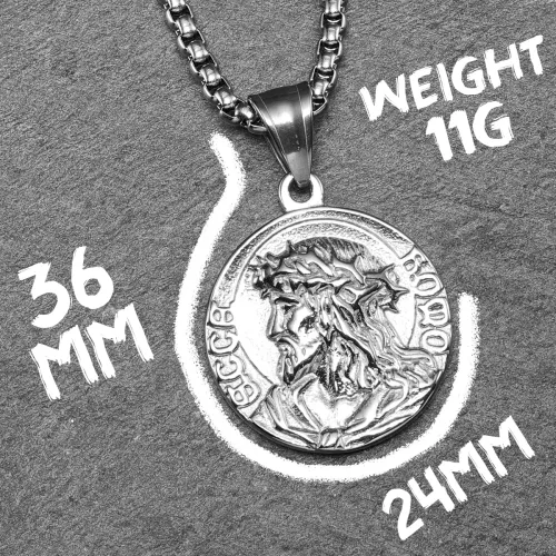Jesus Simple Amulets Stainless Steel Men Necklaces Pendant Chain Punk For Women Fashion Jewelry Gifts Wholesale Dropshiping