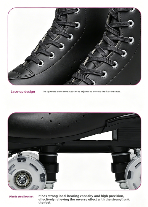 2026 New Roller Skating Shoes Double Row Four Wheel