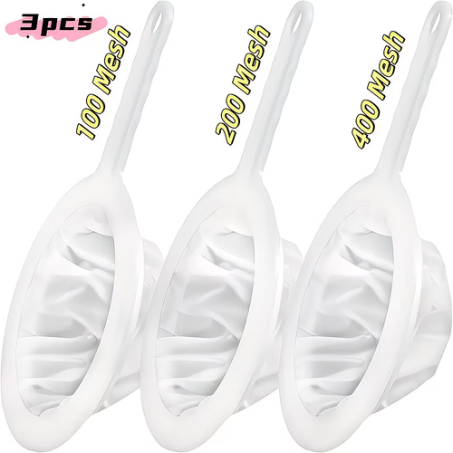 3-Pack Ultra-Fine Nylon Mesh Strainers