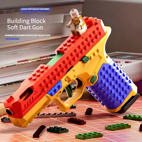 Building Block Shell-Ejecting Soft Bullet Toy Gun