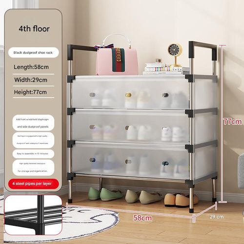 Space-saving multi-layer dustproof shoe rack, multiple layers available