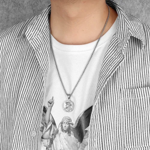 Jesus Simple Amulets Stainless Steel Men Necklaces Pendant Chain Punk For Women Fashion Jewelry Gifts Wholesale Dropshiping
