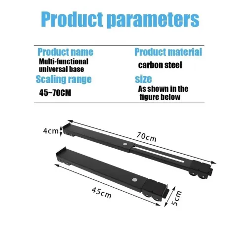 2pc Dryer Holder Universal Mobile Roller Bracket 24 Wheel Refrigerator Base Mount Multifunction Adjustable Washing Machine Stand