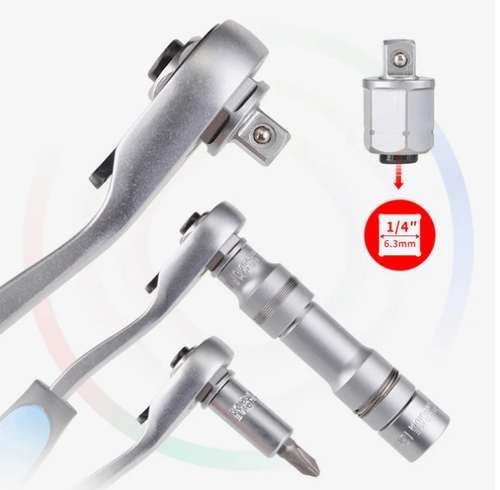 🔧🚗 29pcs Core Ratchet Socket Wrench Kit – Chrome‑vanadium steel, 11 sockets & 10 bits. Perfect for car repairs & DIY 🛠️✨