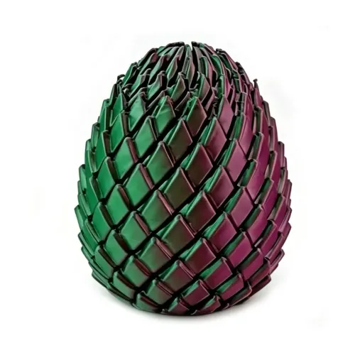 2 pcs 3D Printing Dragon Egg Stress Relief Model, Deformable Twist Egg