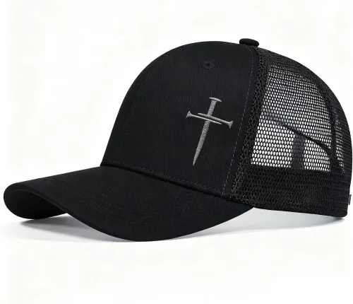 Christian Hats for Men Women 3 Nails Cross Embroidery Baseball Cap Jesus Hat Birthday for Christians