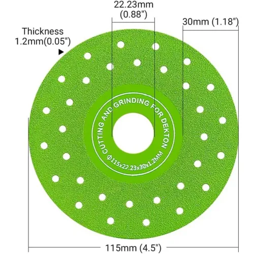 3Pcs 115mm Upgraded Rock Slab Cutting Disc - Flat Grinding or Glass Cut, Diamond Chamfered Saw Blades